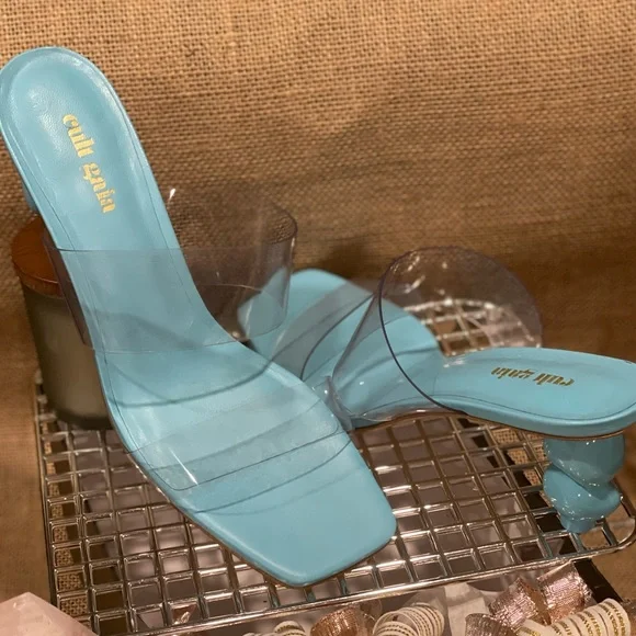 cult gaia Shoes Cult Gaia Suri Transparent Strap Sandals In